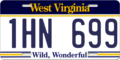 WV license plate 1HN699