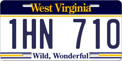 WV license plate 1HN710