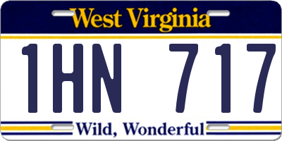 WV license plate 1HN717