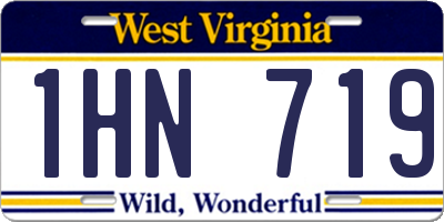 WV license plate 1HN719
