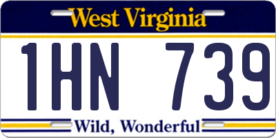 WV license plate 1HN739