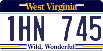 WV license plate 1HN745