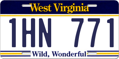 WV license plate 1HN771