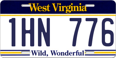 WV license plate 1HN776