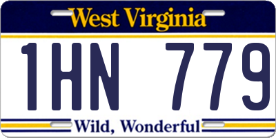 WV license plate 1HN779