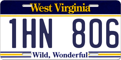WV license plate 1HN806