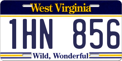 WV license plate 1HN856