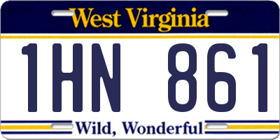 WV license plate 1HN861