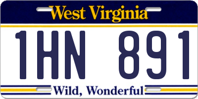WV license plate 1HN891