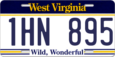WV license plate 1HN895