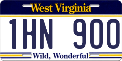 WV license plate 1HN900