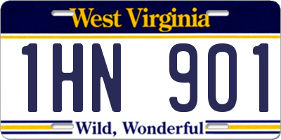 WV license plate 1HN901