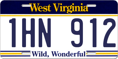 WV license plate 1HN912
