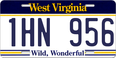 WV license plate 1HN956