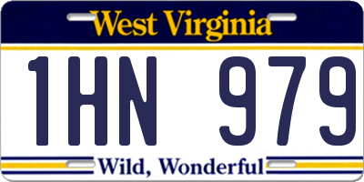 WV license plate 1HN979