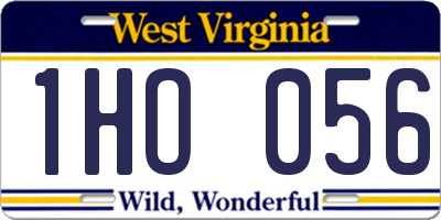 WV license plate 1HO056