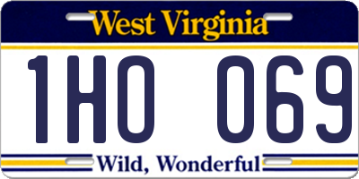 WV license plate 1HO069