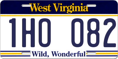 WV license plate 1HO082