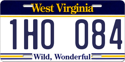 WV license plate 1HO084