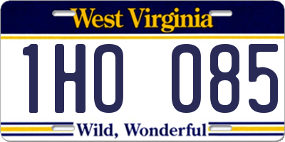 WV license plate 1HO085
