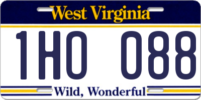 WV license plate 1HO088