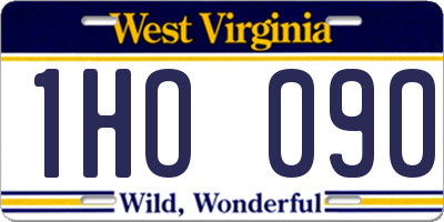 WV license plate 1HO090