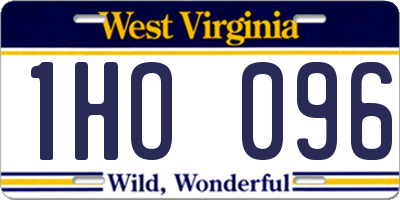 WV license plate 1HO096