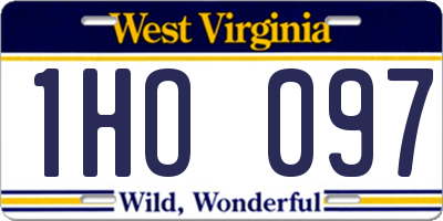 WV license plate 1HO097