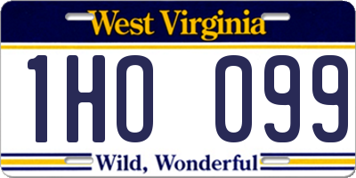WV license plate 1HO099
