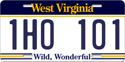 WV license plate 1HO101