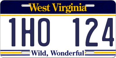 WV license plate 1HO124
