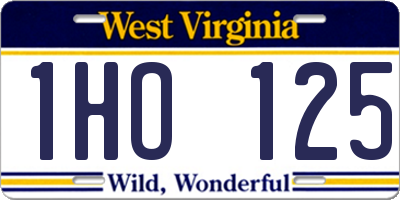 WV license plate 1HO125