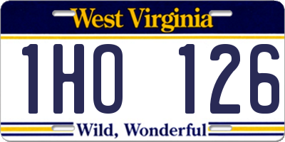 WV license plate 1HO126