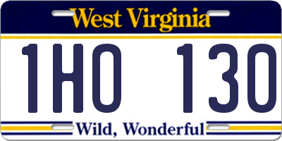 WV license plate 1HO130