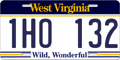 WV license plate 1HO132