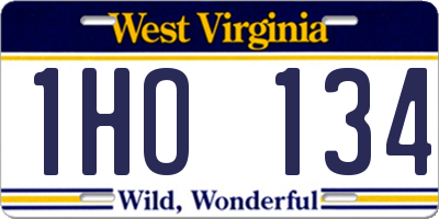 WV license plate 1HO134