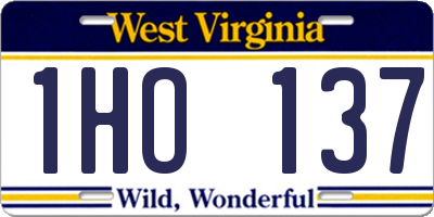 WV license plate 1HO137