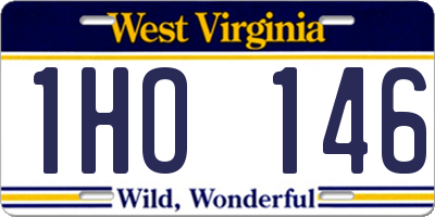 WV license plate 1HO146
