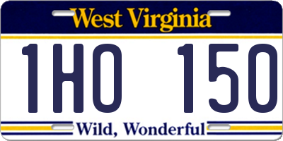 WV license plate 1HO150
