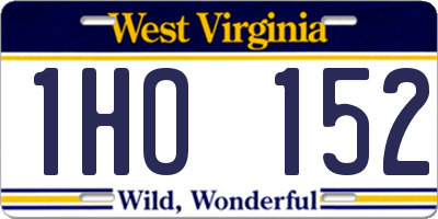 WV license plate 1HO152