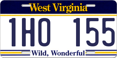 WV license plate 1HO155