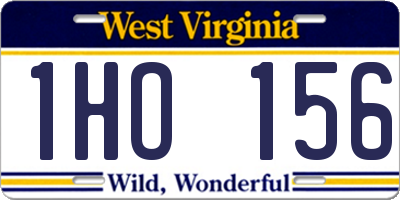 WV license plate 1HO156