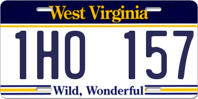 WV license plate 1HO157