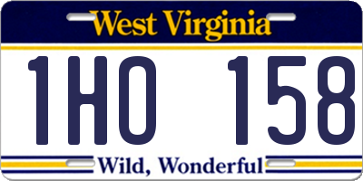 WV license plate 1HO158