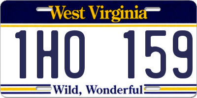 WV license plate 1HO159