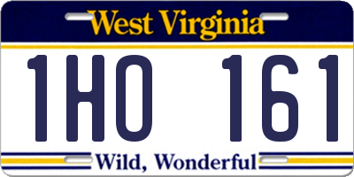 WV license plate 1HO161