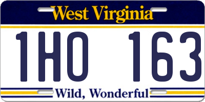 WV license plate 1HO163