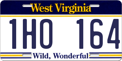 WV license plate 1HO164
