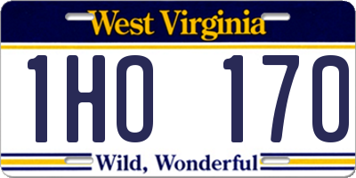 WV license plate 1HO170