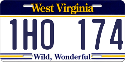 WV license plate 1HO174